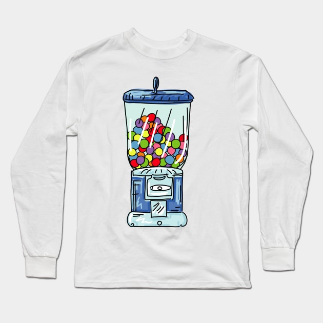 Retro Gumball Machine Long Sleeve T-Shirt by SWON Design